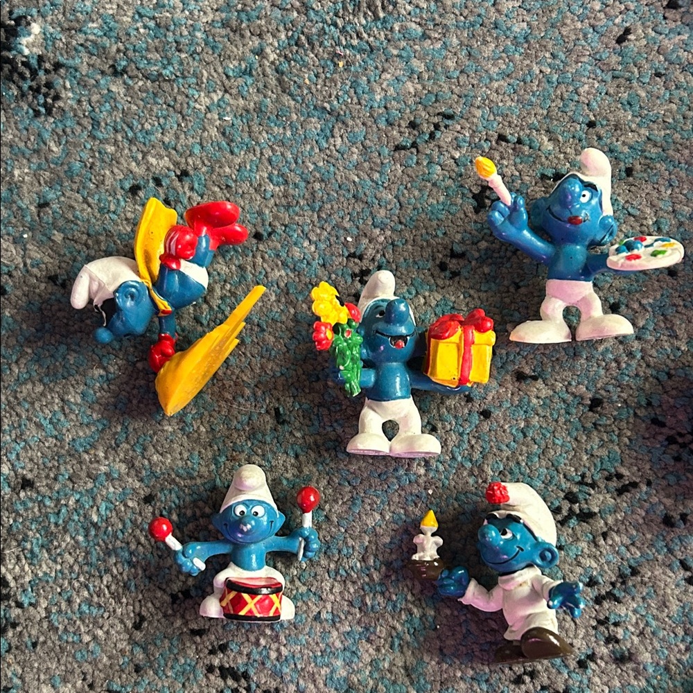 Smurfs Toy Figurine Set - Blue and White - Picture 4 of 8